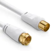 TV Antenna Extension Cable F-Type to PAL Male Aerial Flylead Cord 10m