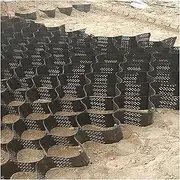 Ground Grid Topsoil Stabilization Grid for Subgrade Work, Heavy Duty 2 in Thick Mud Slope Control Driveways Grids Ground Base Grid(2x8m/6.5x26ft)