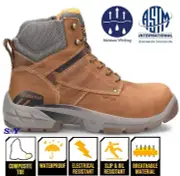 Men's Carolina Boots Waterproof Composite Toe Slip & OIL Resistant EH ASTM Rated
