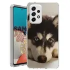 For Samsung Galaxy A23 5g A52 A53 TPU Case Cover+Glass(Baby Husky)