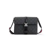 [Gucci] Gucci-Black Textile Gg Supreme Shoulder Bag-Uomo OS OS