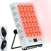 Advwin Red Light for Body, 30Pcs Dual Chips Near Infrared Light Lamp Panel, 660nm and 850nm Red LED Light for Face, Knee, White