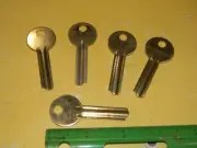 Lot of 5 - Flat KEY BLANKS - Safe or Deposit Box small envelope 157