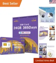 Data Prepaid SIM Card - 4G Servers T-Mobile/AT&T - Ideal for Cell Phones, Se...
