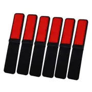 6 Pack Mini Fold Up Lint Brushes for Travel Compact Purse Pocket（Black）