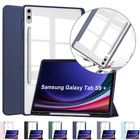 For Samsung Galaxy Tab S10+/S9+|FE S8+/S7 A9 A8 Flip Stand Transparent Cover NEW