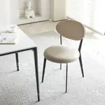 家具意式極簡網紅餐椅奶油風餐桌凳子簡約家用靠背椅子設計師