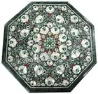 Marble Coffee Table Top Mother of Pearl Inlay Work Side Table with Elegant Look