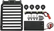 Metal Roof Rack Luggage Tray & LED Light for Xiaomi Suzuki Jimny 1/16 RC Crawler Car Upgrade Parts(B)