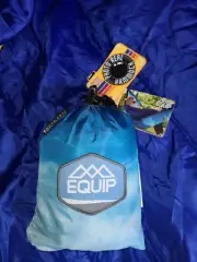 EQUIP Photo Real One Person Travel Hammock- Sky Blue Tie Dye Pattern