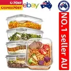 Durable 35oz Glass Storage Containers with Snap-Locking Airtight Lids - Set of 5