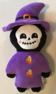Funny Monkey Witch Skeleton Dog Toy Spooky Halloween Squeaky Crinkle Brim
