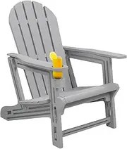 Aspect Living Adirondack Chairs - HDPE Weather Resistant, No Tools Required 5-Minute Assembly, Patio, Firepit, or Lawn Chairs, Grey