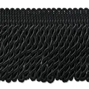 Cadee 3" Bullion Fringe Trim | Black | (10 yard cut)