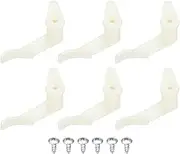 uxcell 3.5mm Lamp Shade Clips for Ceiling Flush Mount, 6 Pair Fixed Buckle Light Fixture Accessories ABS Plastic White