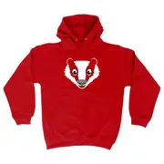 Badger Animal Face Ani Mates - Funny Novelty Hoodies Hoodie