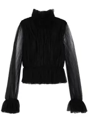 Khaite Ula Tulle Peplum top - Black - 6 6