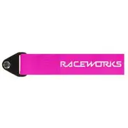 Raceworks Fluoro Pink Flexible Tow Strap - VPR-021FP