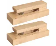 Wood Towel Hooks 2pcs Vintage Towel Holder Wooden Wall Mounted Towel Racks Clip with Hooks for Bathroom and Kitchen