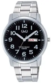 [Citizen Q&Q] Watch Analog Waterproof Date Day Metal Band W474-205 Men's