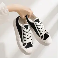 在飛比找ETMall東森購物網優惠-【WYPEX】增高小白鞋 帆布鞋 女休閒鞋 厚底餅乾鞋 -2
