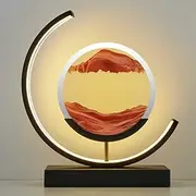 3D Flowing Sand Painting, Moving Sand Art Picture Moving Sand Scenery with Led Light, 3D Table Lamp with Deep Sea Flowing Sand Frame, Great Desktop Art Toys 3.11
