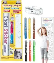 Height Chart for Kids,Doodling Height Sticker | Decorative Interactive Growth Measurement Tool for Nursery Bedroom Classroom Playroom
