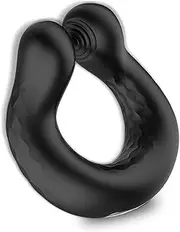 SIDED Double Head Wavy Pattern Increase Friction Rechargeable Silicone Massager,10 Powerful Frequency Workout Rings Couple Bed Sports Training Equipment Pocket Silicone Sports Lock Ring, Delay Time