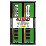 A-Tech 16GB 2x 8GB 2Rx8 PC4-17000 DDR4 2133 MHz ECC UNB UDIMM Server Memory RAM