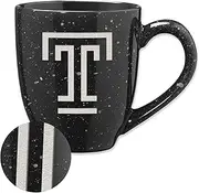 Rico Industries NCAA Temple Owls Black 16 oz Team Color Laser Engraved Speckled Ceramic Coffee Mug