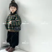 在飛比找蝦皮購物優惠-新賣場特惠 韓版童裝女童套裝兒童洋氣條紋寬松衛衣外套休閑褲兩