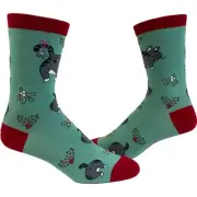 Women's Cat Butt Mistletoe Socks Funny Christmas Kitty Pet Lover Sarcastic