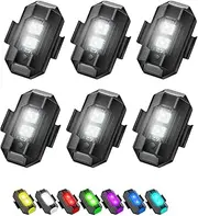 6 Pack LED Flash Light for Night Flights with Drones 7 Colours and 7 Modes Rechargeable Anti-Collision Light IP68 Waterproof Compatible with DJI Mini 4 Pro, Avata 2, Mini 4K, Air 3, Mavic 3