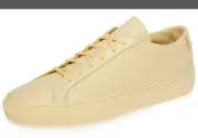 Common Projects Mens Original Achilles Low Sneaker Yellow Leather Size 40 / US 7