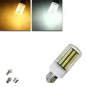 E27 E12 E14 B22 12W 140 SMD 5730 Fireproof Shade LED Warm White White Cover Corn Bulb AC220V E14 WHITE