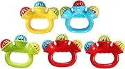 TOYANDONA 5pcs Hand Bell Softer Teething Hand Grip Toys Teething Pet Bell Sensory Learning Toys Teething Toys Newborn Toys Plastic