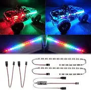 RC LED Light Strips Kit for RC Car Crawler Truck Airplane Boat Drone Fixed Wing Traxxas TRX4 Axial SCX10 Color Changeable