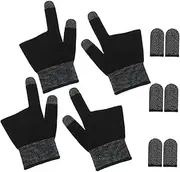 Totority 2 Pairs Ultra Thin Mobile Gaming Gloves of Comfortable Finger Sleeves for Phone Gamers Nonslip Design for Precision Touch and Extended Wear for Esports and Billiards