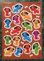 TREND Scratch & Sniff Stinky Sticker Sheet GINGERBREAD SCENT Dogs Puppy MATTE