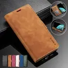 For Samsung Note 20 S21 Ultra Plus S20 FE S10 Cover Soft Skin Leather Flip Case