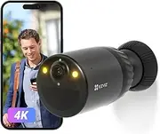 EZVIZ BC1C Wireless 4K Outdoor WiFi Surveillance Camera, 210J Battery Life Camera with 7800mAh Batteries, Person Detection, Colour Night Vision, Two-Way Audio, IP66 Waterproof
