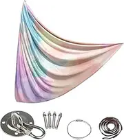 Aerial Hammock, Aerial Silks for Home, Elastic Fabric, Portable, Lightweight Stretch Fitness Hammock for Indoor Outdoor Exercise, Kids and Adults, 110.24 x 59.06 inches