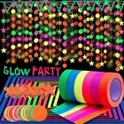 UV Glow Neon Paper Garland Balloon Glow in The Dark 80S Supplies Light Party