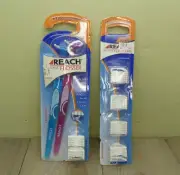 Reach Access Flosser Kit Dental Floss 2 Handles & Refills Heads Unflavored J&J