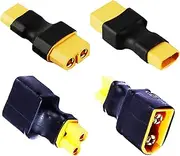 tunghey 4Pack RC XT30 to XT60 Plug Female Male Adapter Connector for RC FPV Drone Car Lipo NiMH Battery Charger ESC