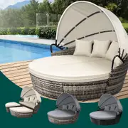 ALFORDSON Outdoor Sun Lounge Day Bed Patio Chairs Garden Furniture Wicker Sofa