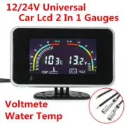 9-36V 2-in-1 LCD Digital Display Car Auto Voltmeter Water Temp Temperature Gauge (for: Honda Civic)