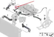 MINI CLUBMAN F54 Expansion Tank Hose 17128658484 8658484 NEW GENUINE