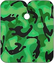 Camouflage Green Hairdresser Apron Hair Dye Cape Waterproof, 64.9 x 55.1 Inches Protective Cape, Camouflage Green 2