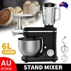 3 in 1 1500W 6L Electric Stand Mixer Kitchen Food Dough Mixer w/ Grinder Juicer